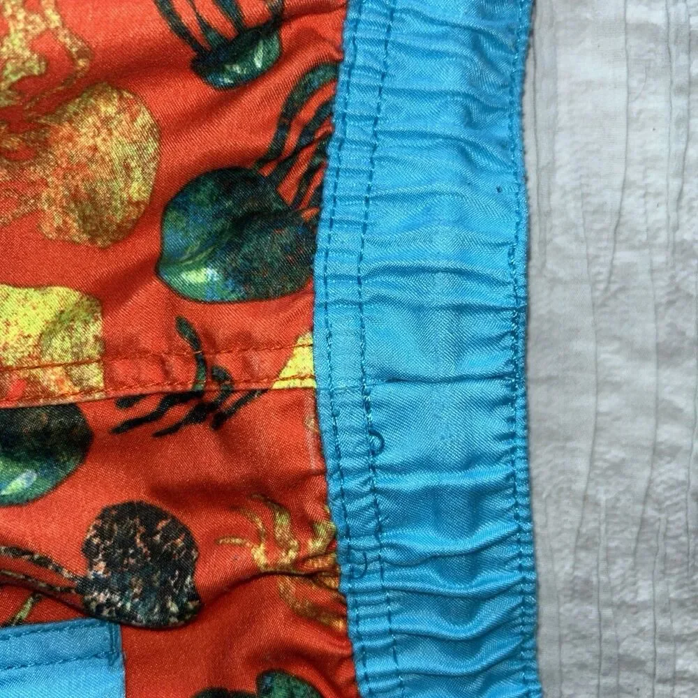 Lands' End Boys Youth XL Swim Trunks Shorts Jellyfish Print Elastic Waist